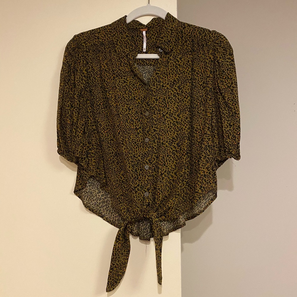 Free People Celia Printed Blouse